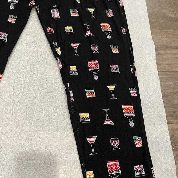 [L]Saxx Black Men's Graphic Print Snooze Pant Elastic Cuffs - Picture 3 of 7